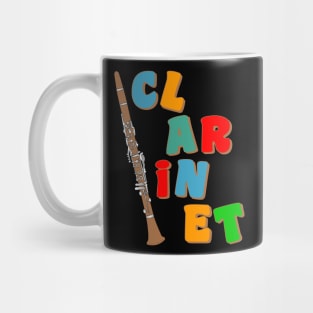 Colorful Brown Clarinet Mug
